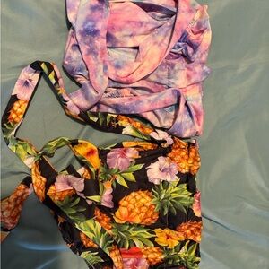 Vibrant Floral and Tie-Dye Women's Tote
